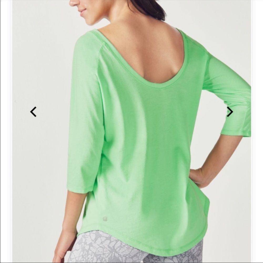 NWT Fabletics Palisades Tee - Scoop Neck, Mint Green XXS - Picture 2 of 12